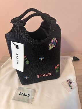 New Staud beaded cote bag